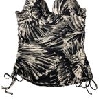 Spanx  Tankini Top Small Padded‎ Black White Swimwear Beach Vacation Chic Photo 3