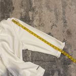 Source Unknown Adrienne Vittaoini  White Ruffle Trim Women's Top Photo 6