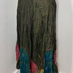 90s Vintage Boho Skirt Green Size M Photo 5