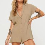 Princess Polly Salt Lake Romper Beige Photo 0
