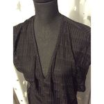 New NWT Swimwear Black Coverup Large L V Neck Photo 2