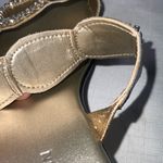 White Mountain  Gold & Rhinestones Open Toe Strappy 3” Wedge Sandals Size 8 Photo 8