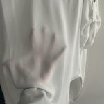 Lush Clothing Lush Nordstrom size large White 3/4 Sleeve Oversized Blouse sheer versatile Photo 3