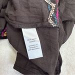 Maurice's Tank Top Womens L Black Rayon Embroidered Lightweight Boho Flowy New Photo 6