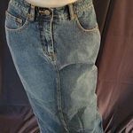 DKNY Vintage  Denim Skirt Maxi 8 Blue Photo 0