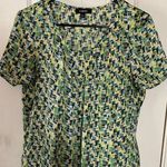 Elementz  Blue Yellow and Green Top, Size M Photo 0