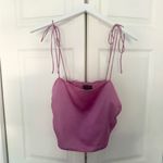 Urban Outfitters Bella Satin Smocked Tie Cami Tank Top Crop Top Size Medium Photo 3