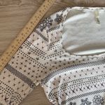 SKIMS  3X Fair Isle Cream Pointelle Henley Pajama Top Snowflakes Winter Holiday Photo 8