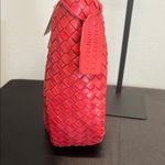 GLB | Woven Leather Hobo Bag Red Photo 7