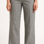 Gap Vintage Y2K Linen Wide Leg Pants Women’s 12 | Gray Cuffed Trousers 34X30 Photo 0