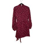 Bardot  Burgundy Kalia Animal Print Mini Dress Size Small 6 Photo 4