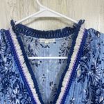Poupette St Barth Sasha Mini Dress French Blue sz S Tassels Vacation Boho Resort Photo 8