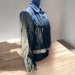 Ambiance women’s 100% Faux Leather Moto Cropped Jacket Size L Biker Modern Chic Black Size L Photo 5