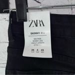 ZARA NWT Women’s Black Mid Rise Skinny Black Jeans Size 4 Photo 4