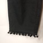 J. Crew 8 32 Black Linen Cotton Crop Pants Photo 4
