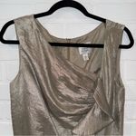 Suzi Chin for Maggy Boutique Asymmetrical Ruffle Cocktail Occasion Gold Dress Size 8 Photo 11