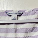 Southern Tide Pastel Purple and White Striped Midi Dress Photo 9