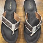Coach Black and Brown Sandals with Contoured Footbeds Photo 0