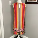 Trina Turk Pink Brown Yellow Mustard Tunic Tops Womens Size 8 Resortwear Swim Photo 4