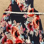 Kate Spade  Blue Red Watercolor Floral Silk Sleeveless V-neck Relaxed Fit Top 4 Photo 11