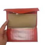 Buxton Genuine Leather Clutch Wallet Fold Over Coin Purse Red Orange Photo 6