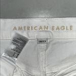 American Eagle Sz 12 White Denim - Paisley Embroidered Ex Boyfriend Jean Shorts Photo 3