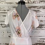 New Floral Sheer Wrap Dress with Satin Slip Size L Photo 3