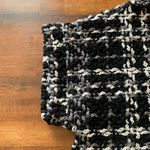 Coco + Carmen  Poncho One Size  Black and White Textured Knit Shortsleeved pocket Photo 6