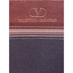 Valentino Garavani Vintage  Embossed Leather Top Handle Crossbody Bag Brown Gold Photo 1