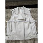 Anthropologie  Faux Leather Cropped Moto Vest Small layered gothic classic boho Photo 9