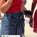 Bow denim skirt Blue Size XS Photo 0