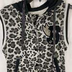 Southpole Animal Print Sleeveless Hoodie Medium Photo 5