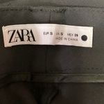 ZARA  Black High Rise Wide Straight Leg Pleated Business Dress Trouser Pants Sz S Photo 3