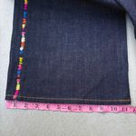 Ralph Lauren Polo Dark Wash Blue Denim Jeans Embroidered Rainbow Wide Pants Photo 11