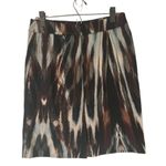 Calvin Klein Brown Multicolor Animal Print Earthy Pencil Skirt Women Sz 12P Photo 1