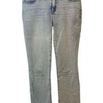 Chico's So Slimming Crop Light Blue Wash Denim Slim Straight Mid Rise Pants Jeans Photo 0