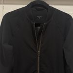 Garnet Hill  Size‎ XS Black Longline Bomber Full Zip Jacket Water-Resistant Coat Photo 3