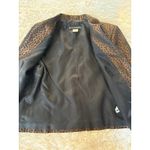 Bianca Nygard Brown Animal Print Blazer Jacket Career Business size 8 Photo 2
