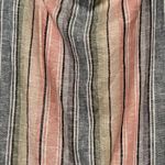 Drew  Anthropologie pastel rainbow button up tie front blouse size large bohemian Photo 4