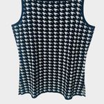 Misook  Black White Houndstooth Sleeveless Knit Tank Top Small Photo 5
