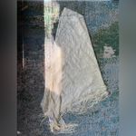 NOS vintage crochet boho large fringe shoulder shawl Photo 13