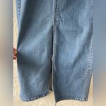 OAT New York Light Wash Denim Maxi Skirt Size 6/28 Slit Front Pockets Button Fly Blue Photo 1