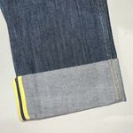 Liz Claiborne  NWT Size 8 Dark Blue Wash Denim Cuffed Leg Cropped Jeans Photo 2