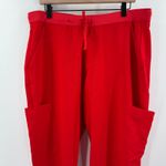 Mandala Scrub Joggers Women's Large Red Medical Comfort Multi Photo 3