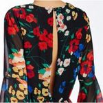 Free Press Womens Floral Allover Print Bell Sleeve Chic Open Back Romper - Sz S Photo 1