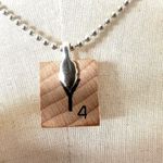 Alice in Wonderland drink me scrabble tile necklace Photo 4
