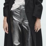 Massimo Dutti silver metallic leather pants Size XS Photo 1