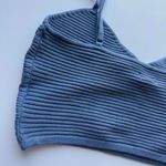 Aerie NWT  Take Charge Sweater Corset Tank Top Cropped Blue Size Large L NEW Photo 7