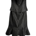 DayMor Couture Vintage Dramatic Black Gown Midi Dress Off Shoulder 6 Photo 4