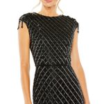 Mac Duggal  5776 Womens HIGH NECK DRESS W/ CRYSTAL FRINGE DETAIL Photo 3